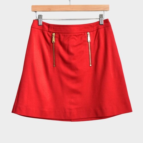 EXPRESS A-Line Mini Skirt Red Size 4 - Picture 1 of 7